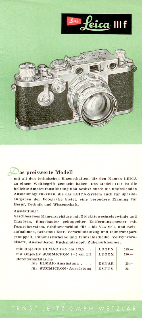 Das Leicasystem 1954