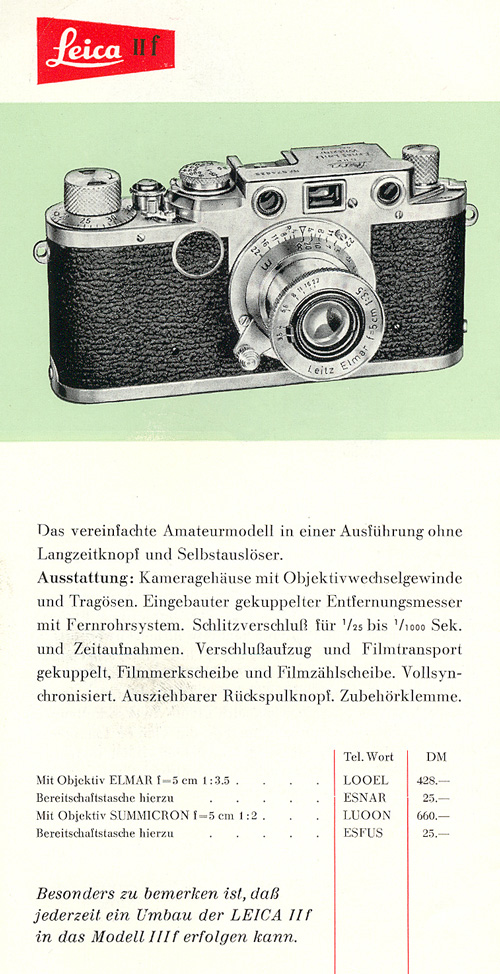 Das Leicasystem 1954