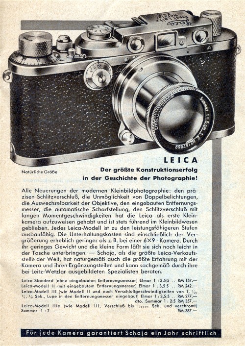 Die bunten Hefte: Schaja Photo Mitteilung 1937
